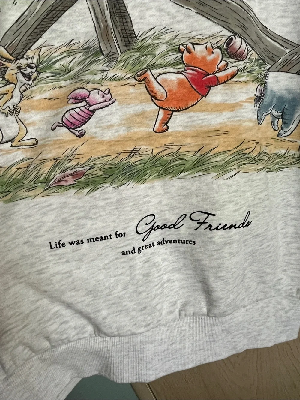 Disney Winnie the Pooh 100 Acre Wood Gang Sweatshirt Sz Small Friends - Picture 4 of 11
